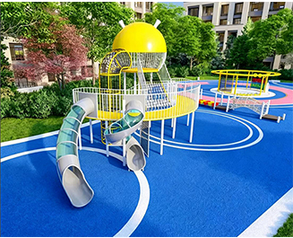 /British minimalist circular theme outdoor unpowered children's playground outdoor amusement equipment